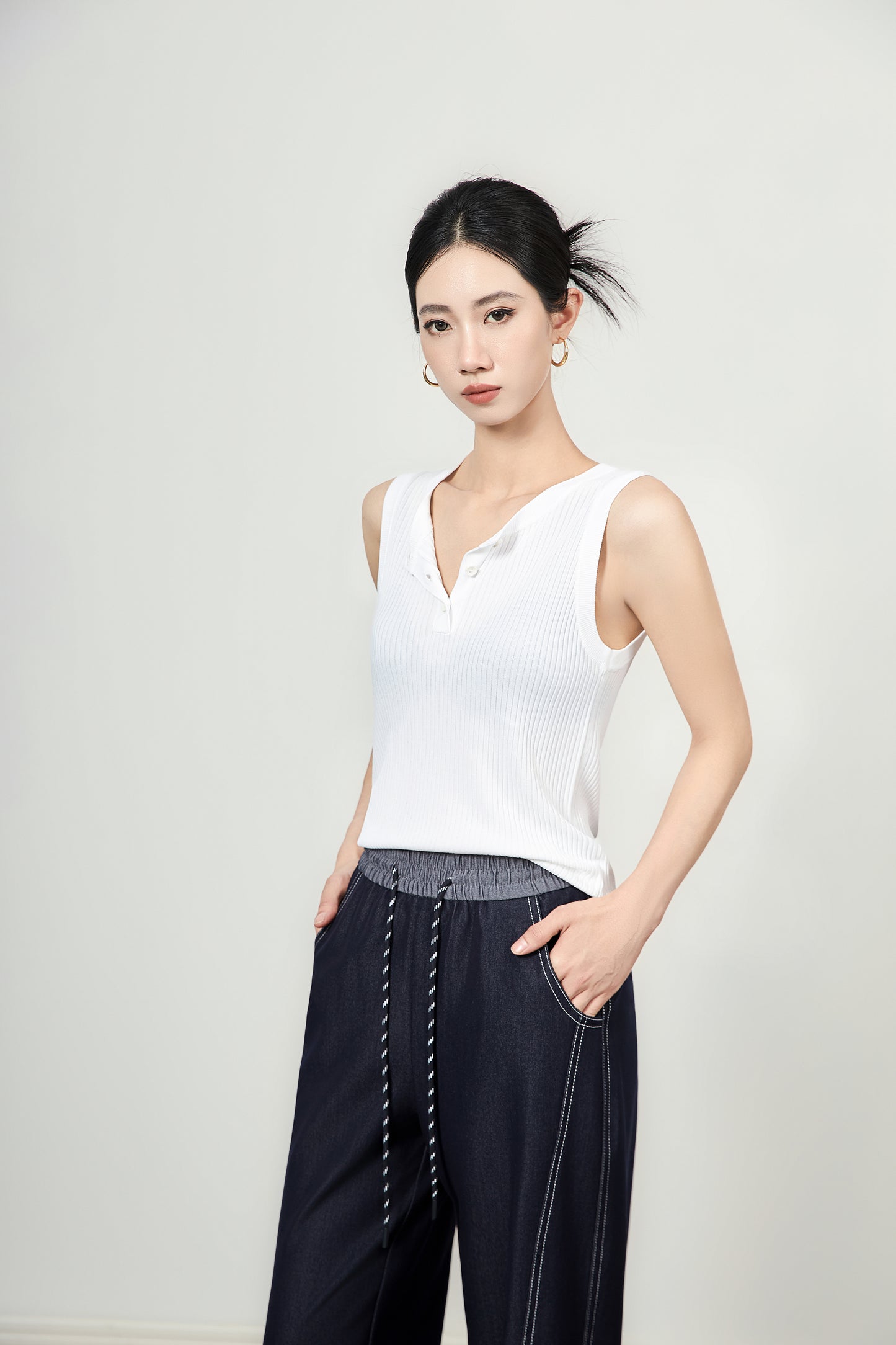 25ss Knitted vest and sleeveless T-shirt