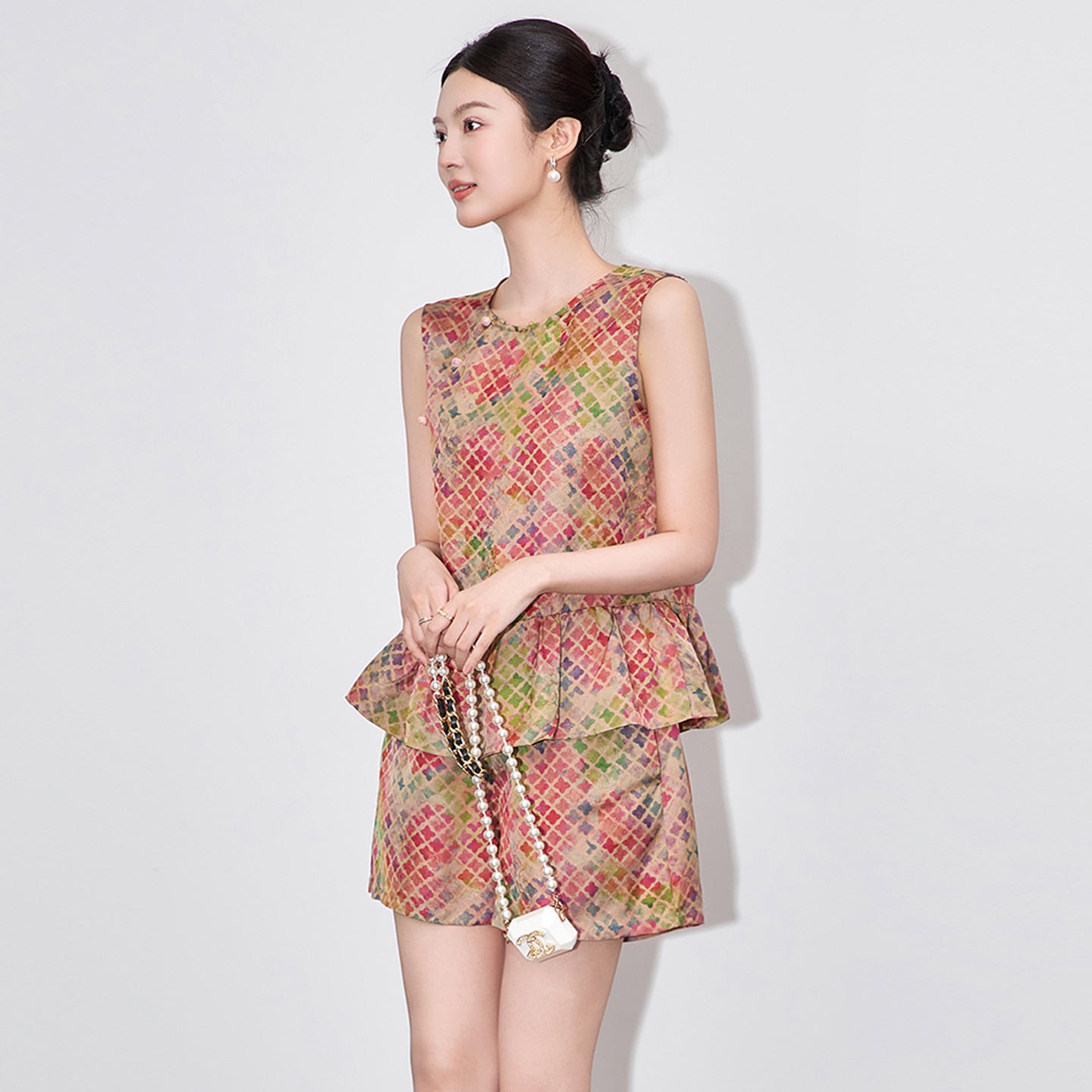 25ss A two-piece set of Chinese-style jacquard waistcoats