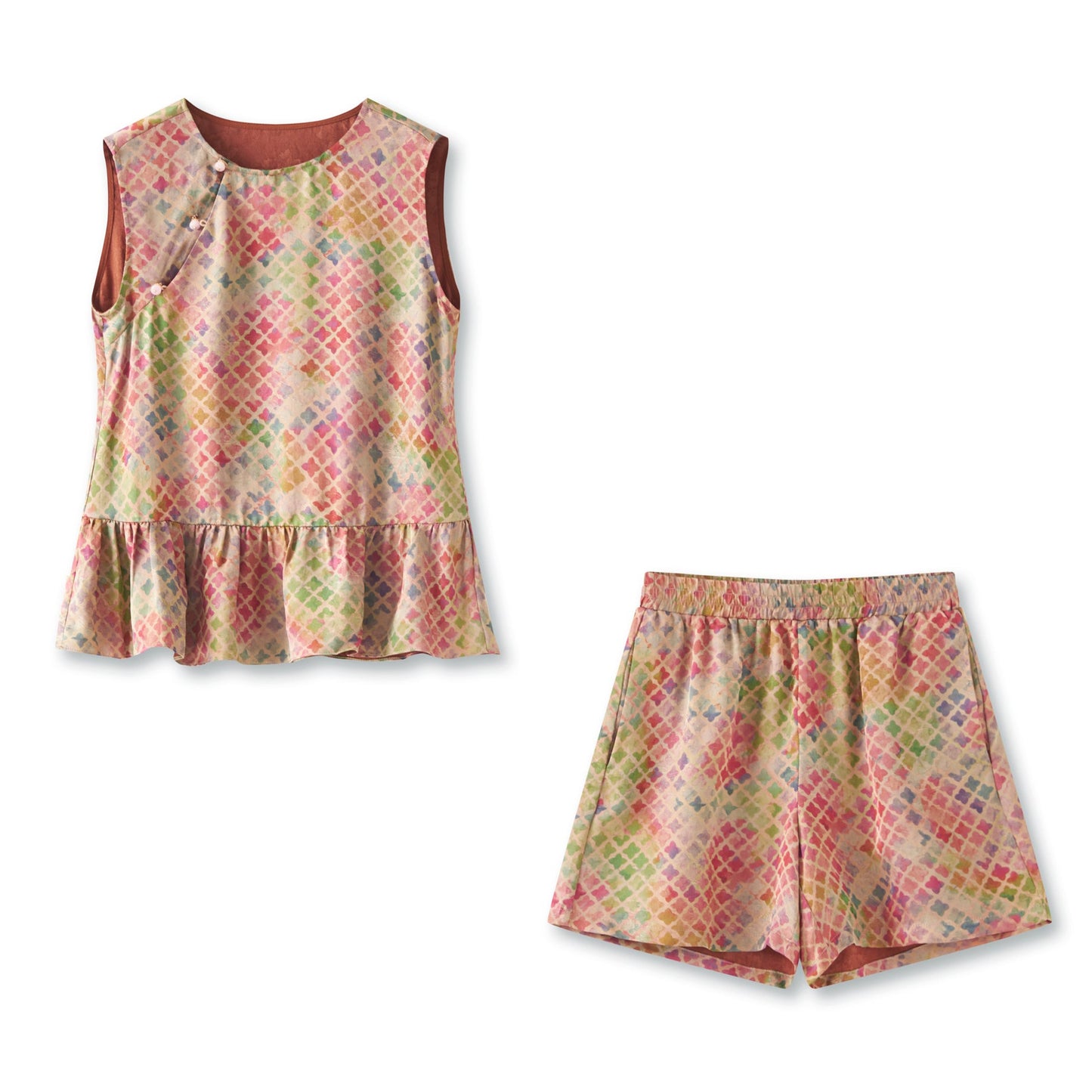 25ss A two-piece set of Chinese-style jacquard waistcoats