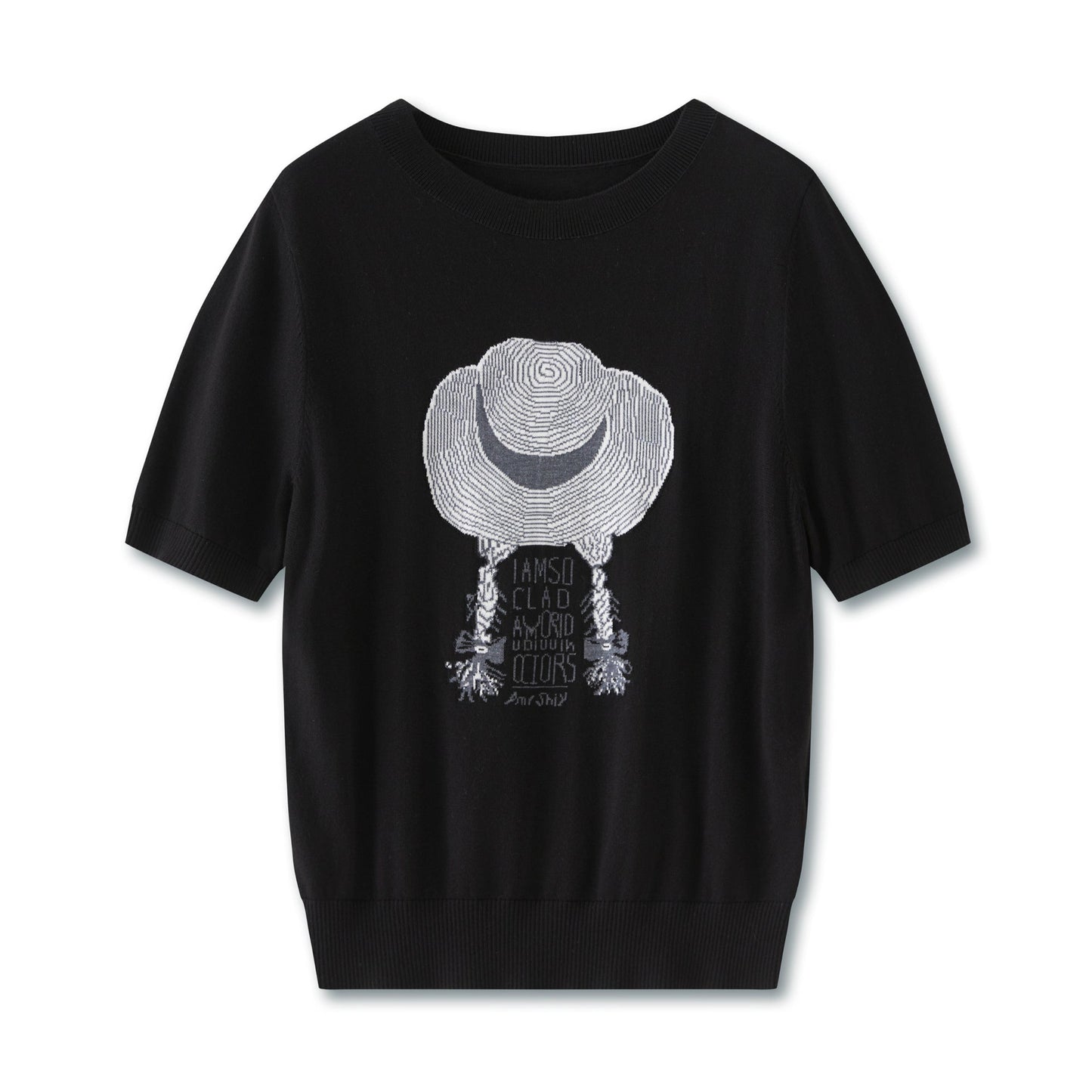 25ss Tencel wool breathable knitted short-sleeved T-shirt