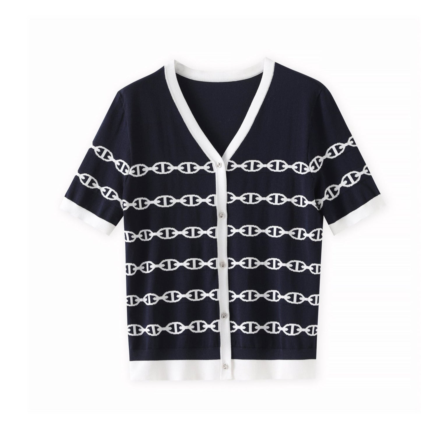 25ss V-neck knitted cardigan