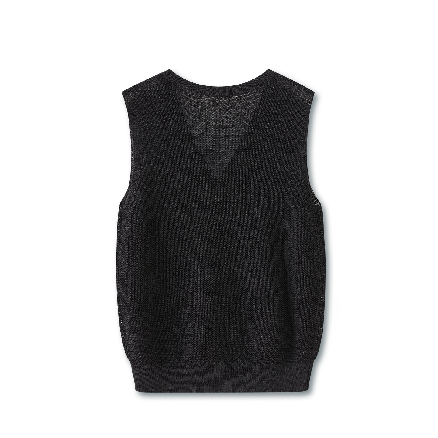 25ss V-neck single-pocket sleeveless knitted vest