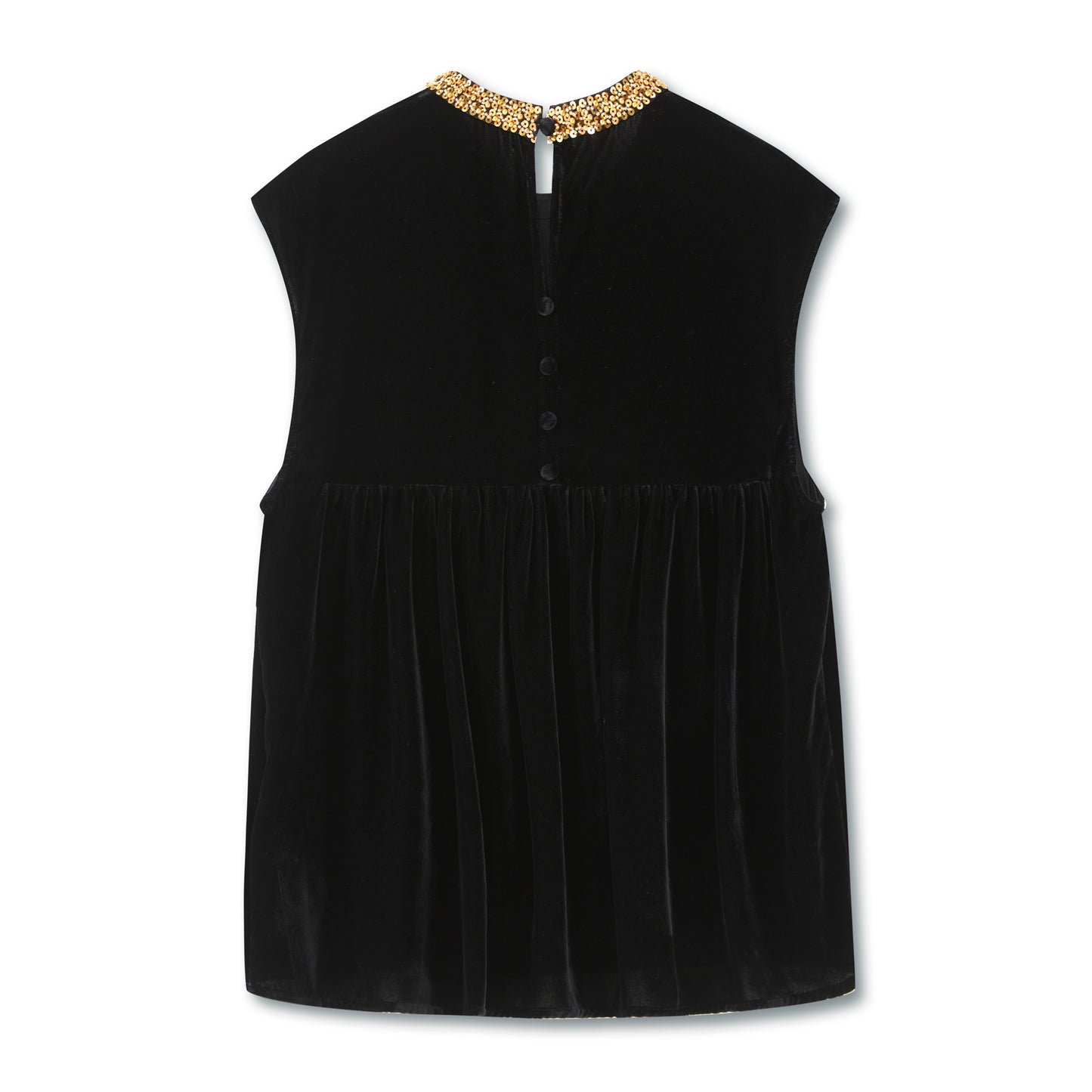 25ss Fashionable heavy industry sequined velvet top