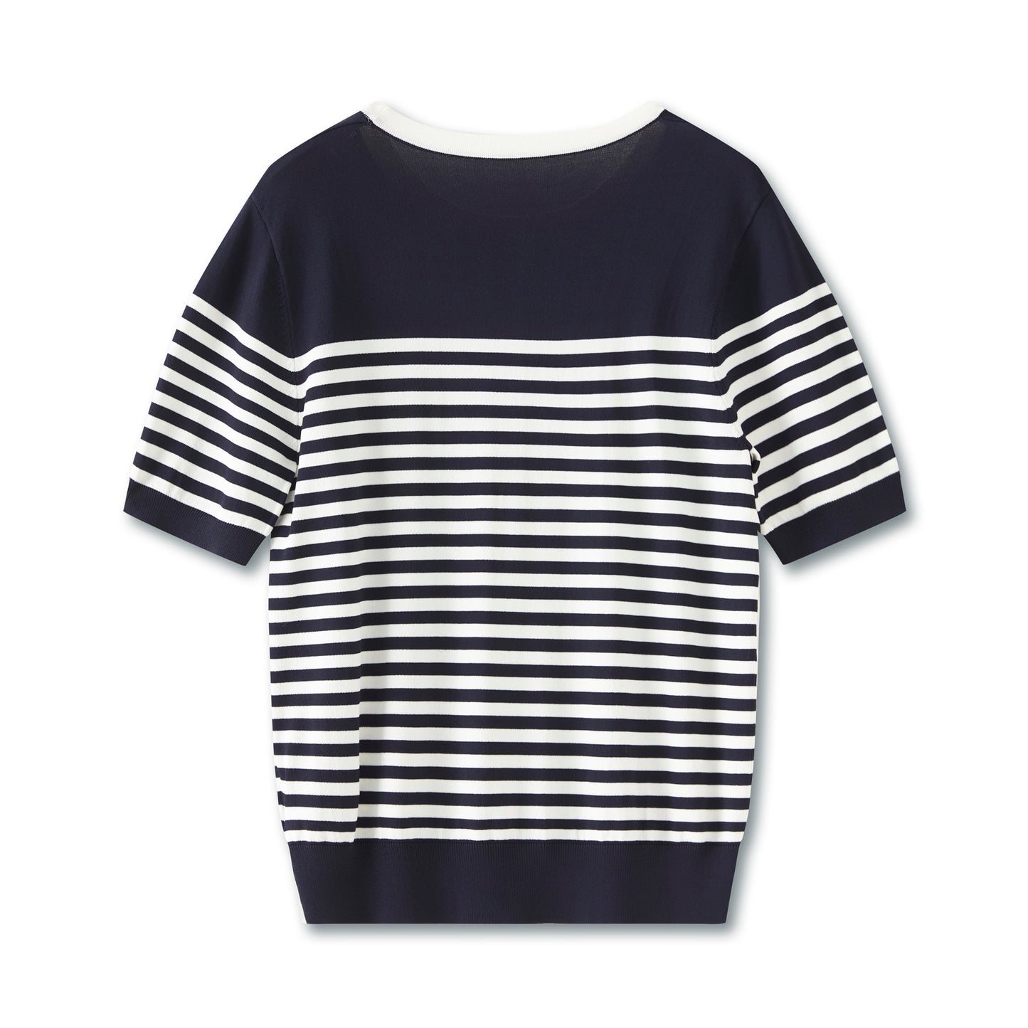 25ss Fashionable Tencel simple striped knitted T-shirt