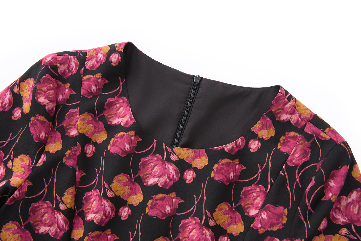 25ss French retro printed dress