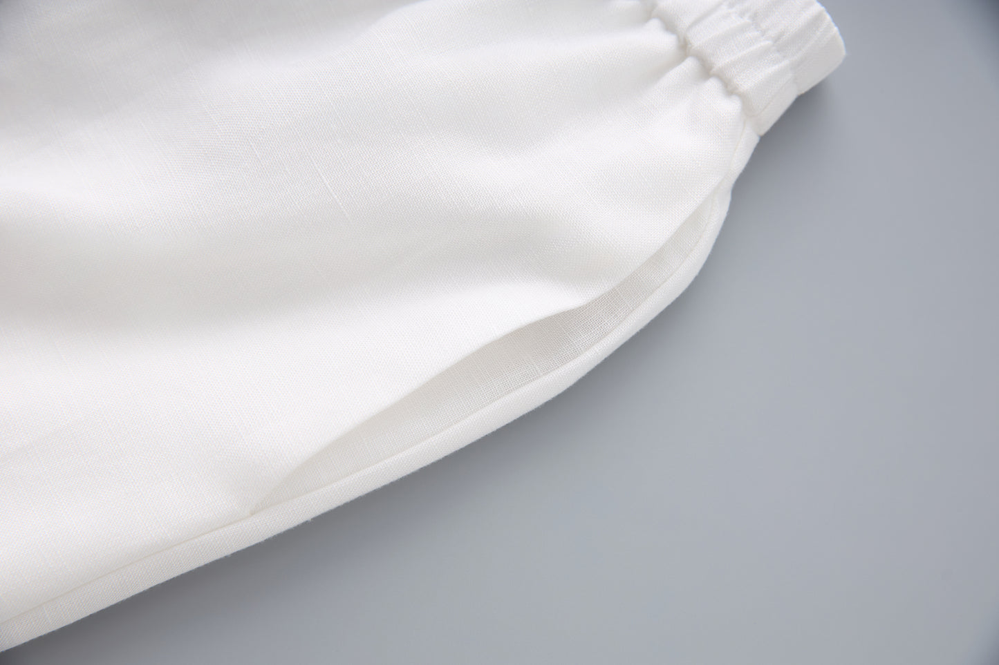 25ss French V-neck linen vest and plain wide-leg suit