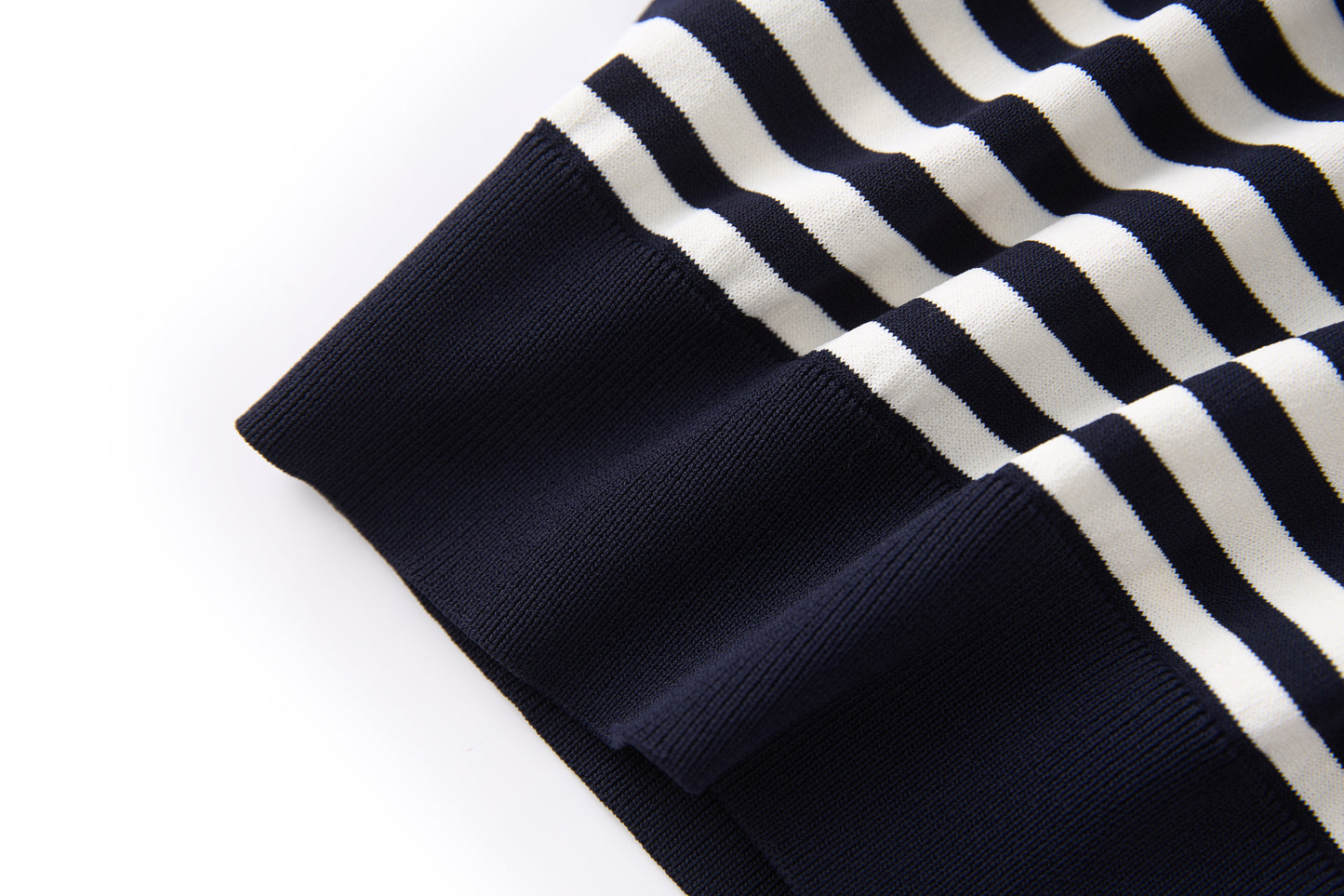 25ss Fashionable Tencel simple striped knitted T-shirt