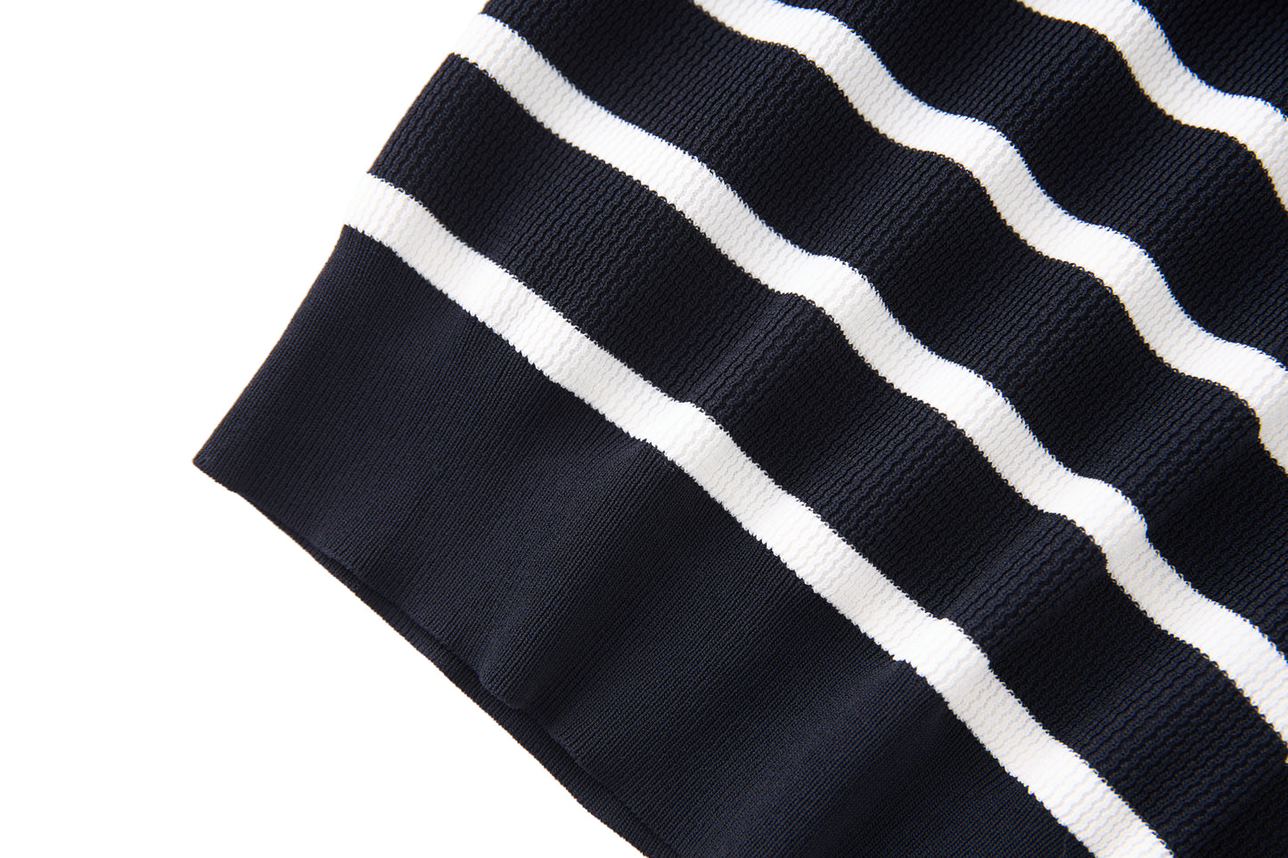 25ss Ice silk yarn striped patchwork knitted T-shirt