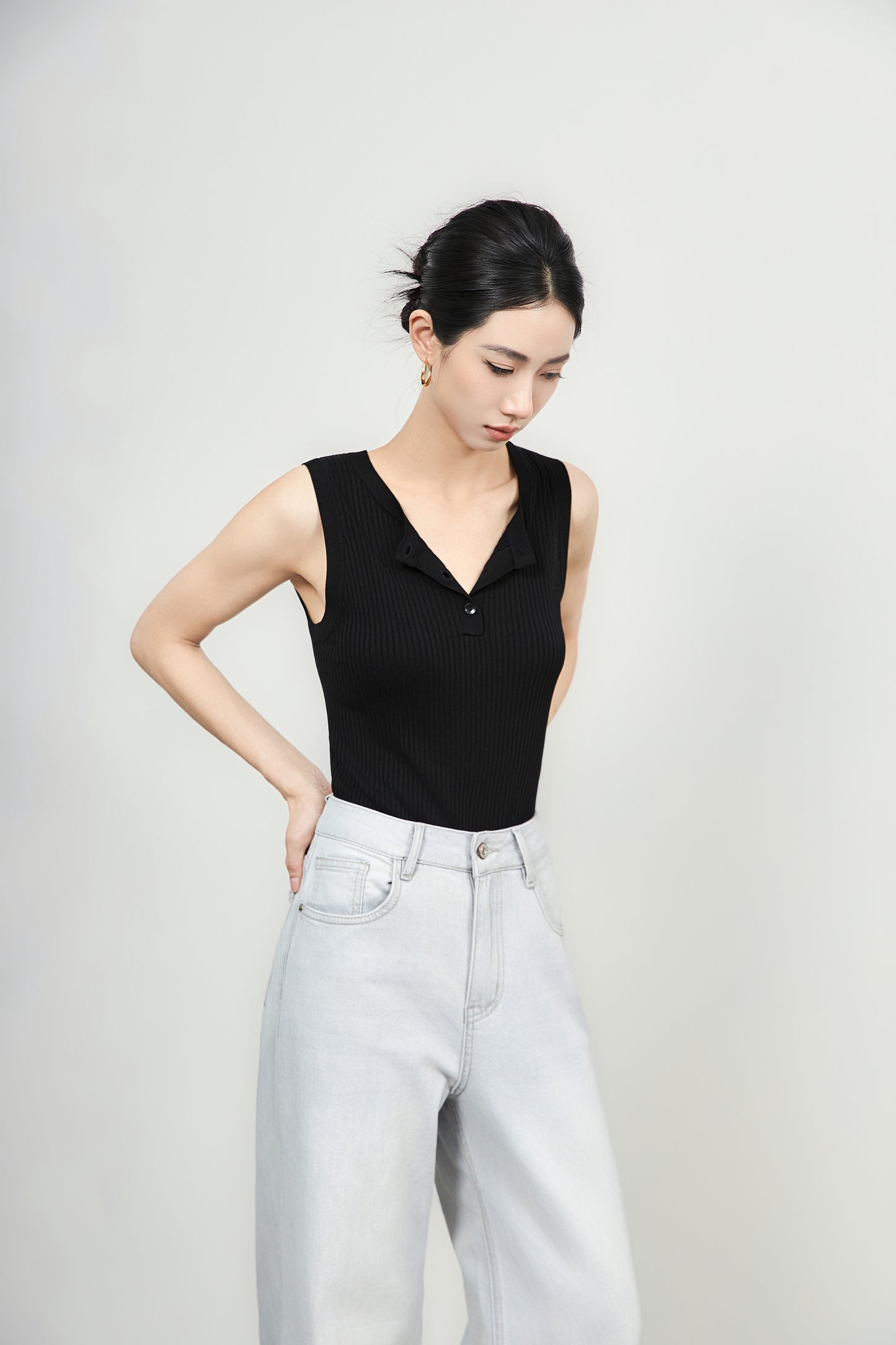 25ss Knitted vest and sleeveless T-shirt