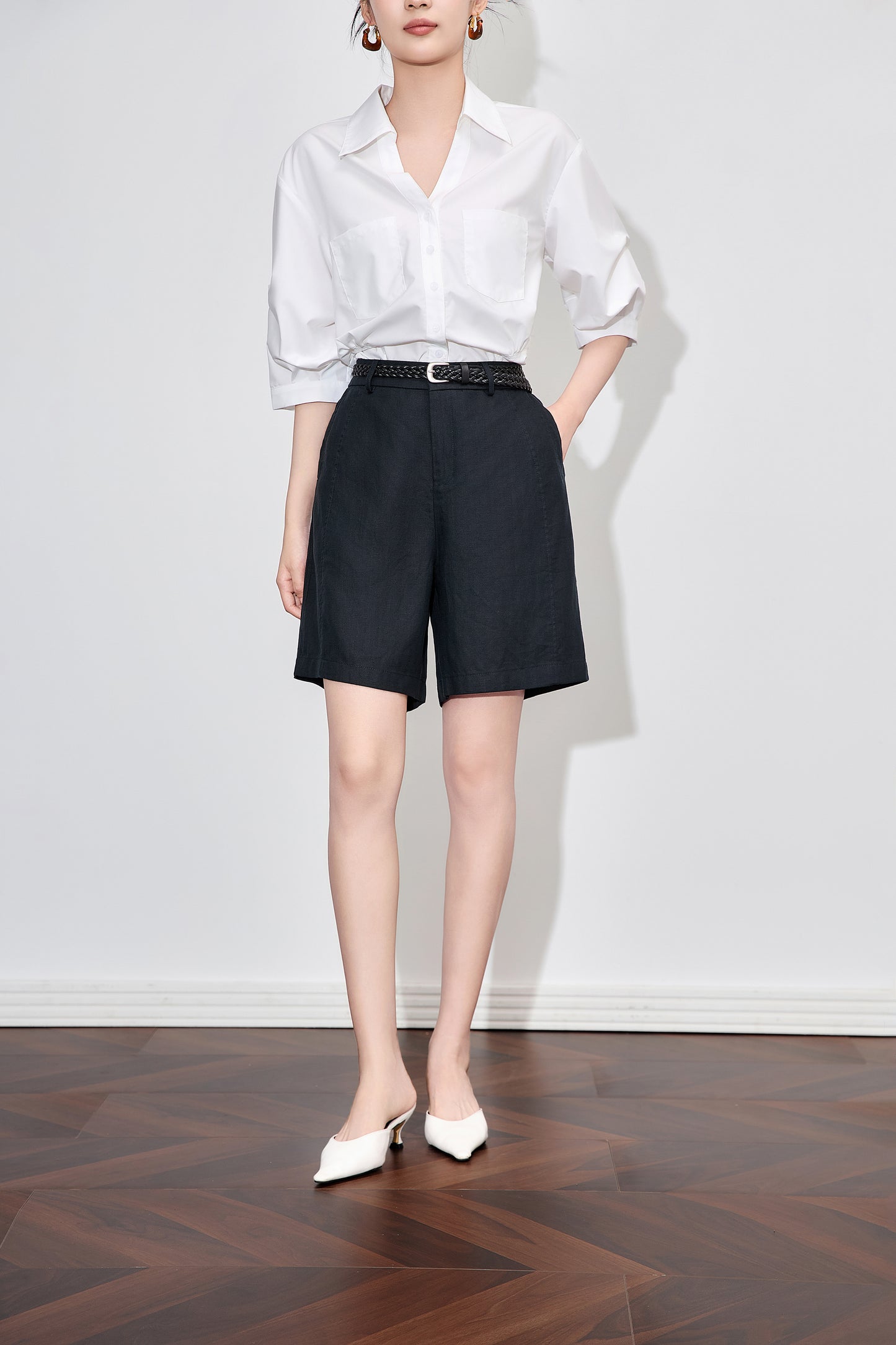 25ss Tencel linen straight-leg pants