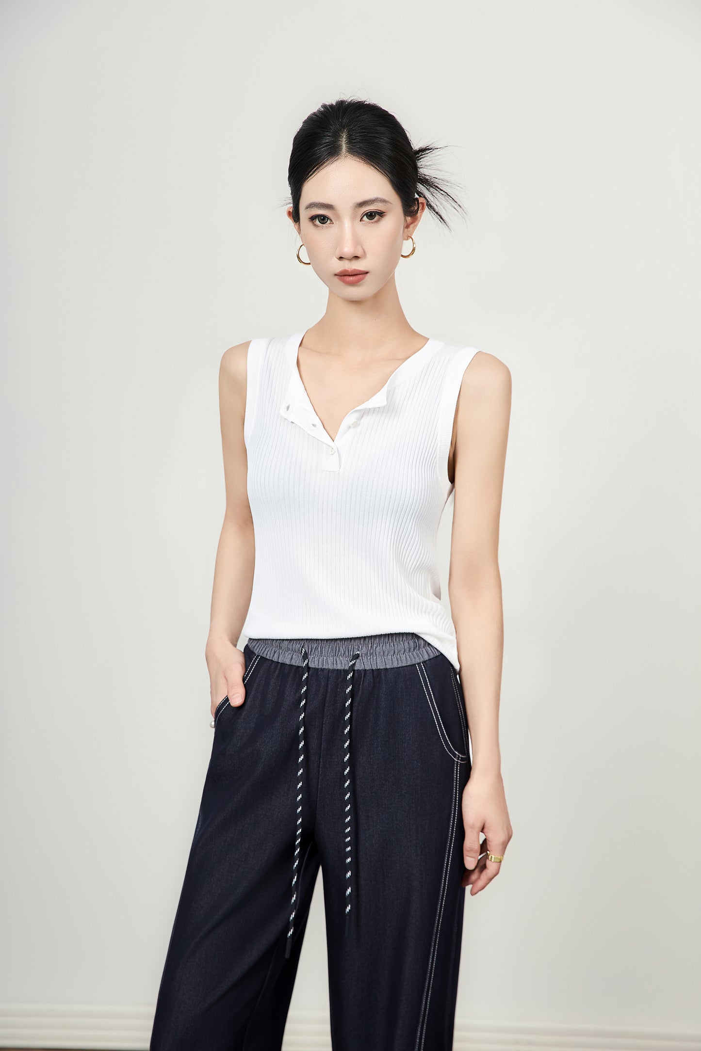 25ss Knitted vest and sleeveless T-shirt