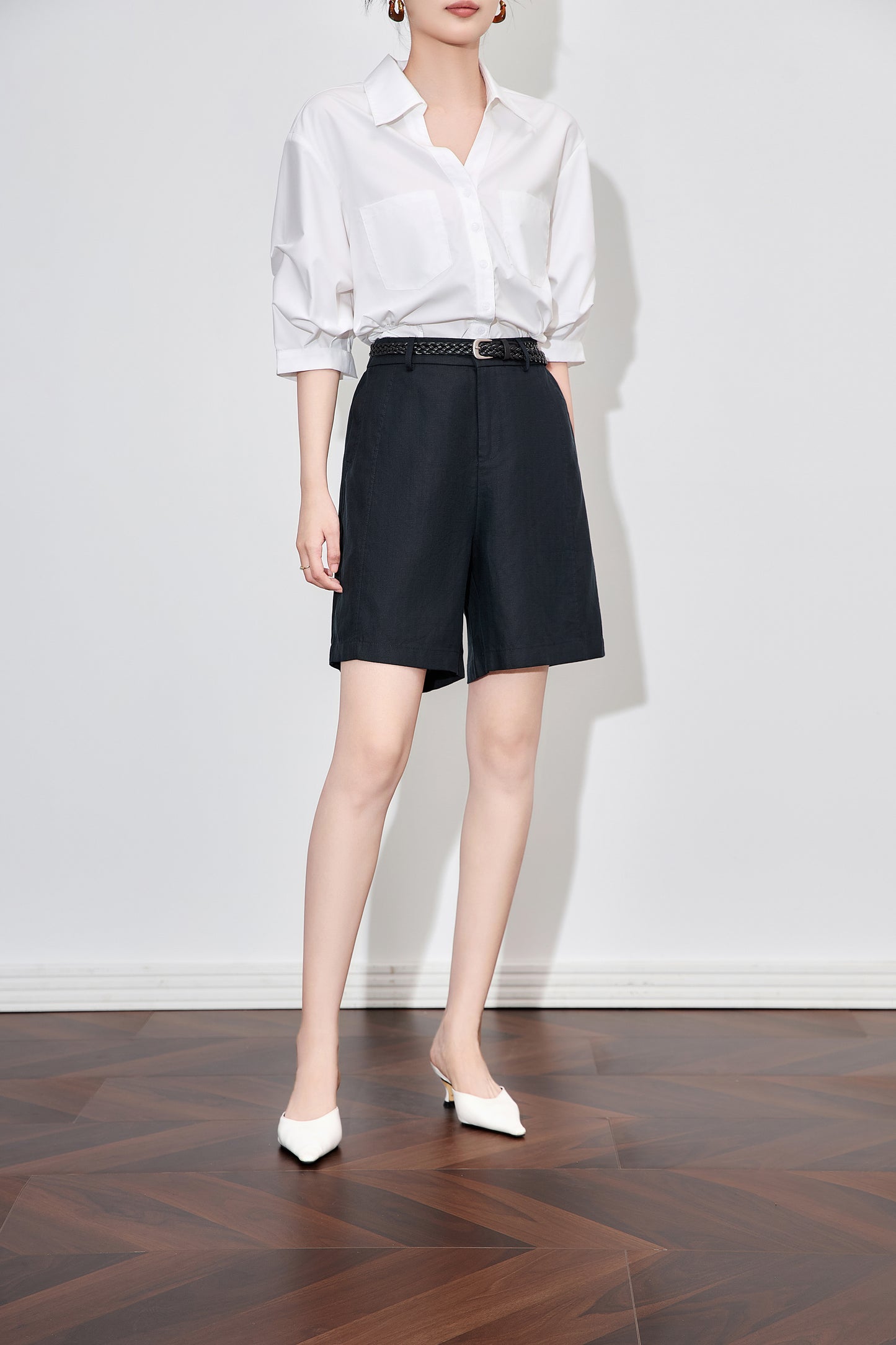 25ss Tencel linen straight-leg pants