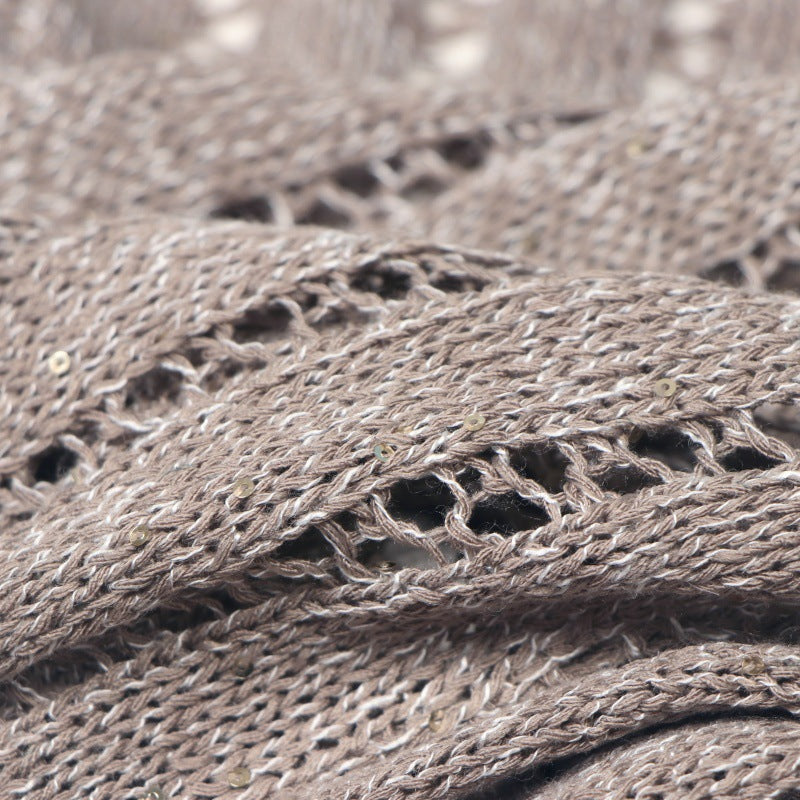 25ss Old Qianfeng autumn and winter linen and cotton knitted sweater