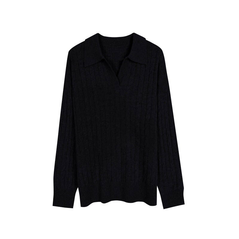25ss polo neck wool sweater for autumn and winter