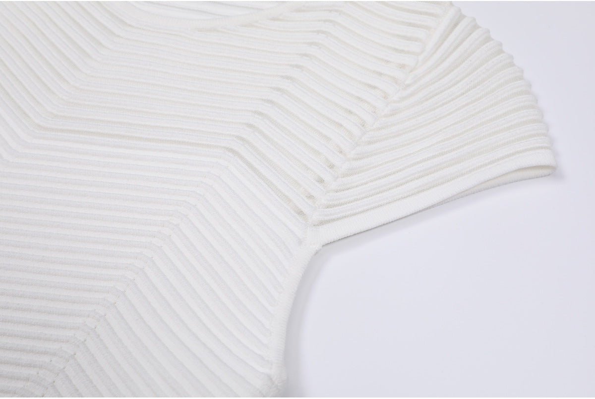 25ss A slimming knitted dress for European and American socialites