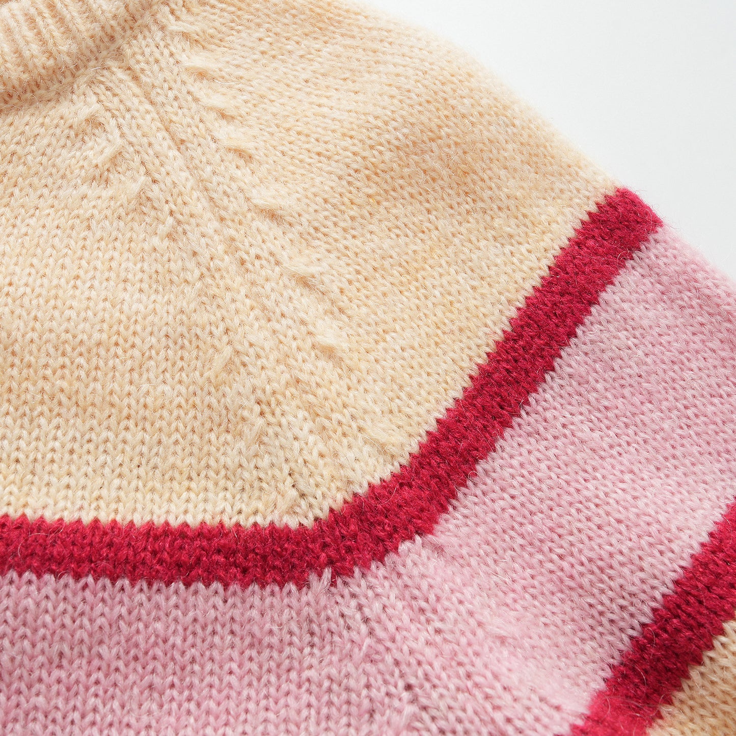25ss Autumn color-block long-sleeved knitwear