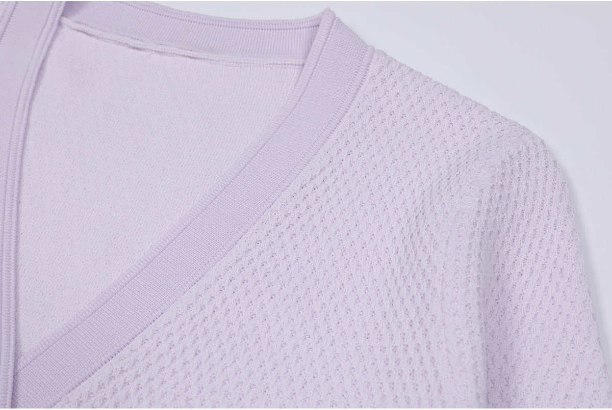 25ss A slimming knitted sweater coat for socialite