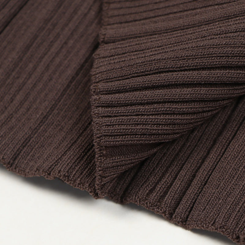 25ss Autumn and winter knitted high-waisted skirt casual set