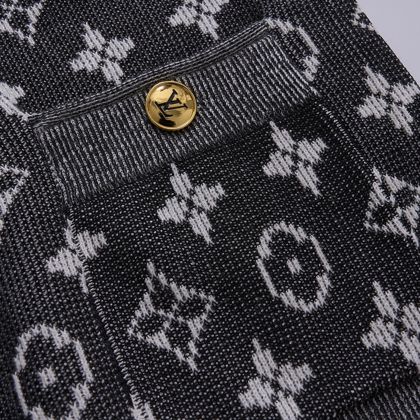 25ss Retro monograph printed knitted cardigan vest