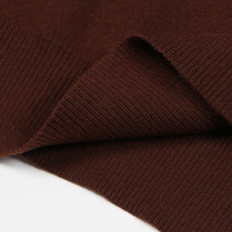 25ss Spring and Autumn Polo collar cashmere knitted casual suit