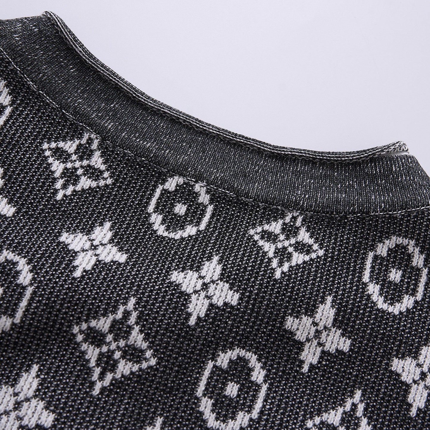25ss Retro monograph printed knitted cardigan vest