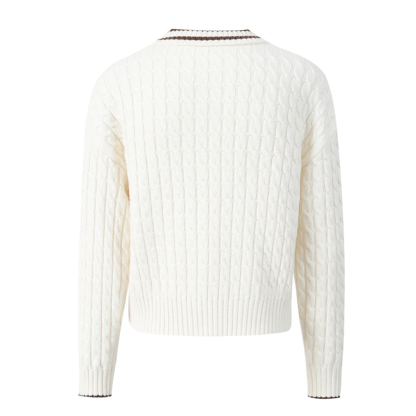25ss Retro college style fashionable knitted polo collar shirt