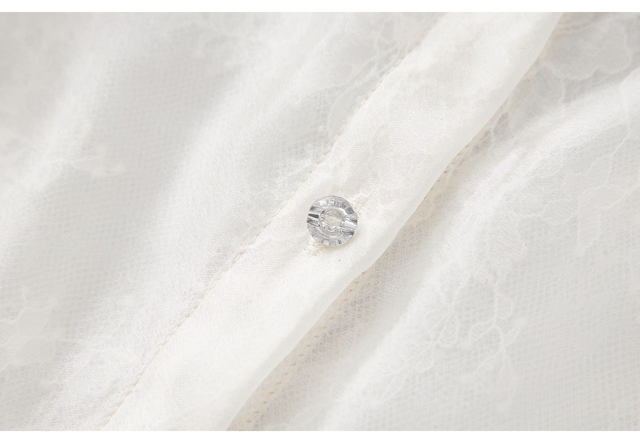 25ss A lace organza shirt for a rich and noble lady