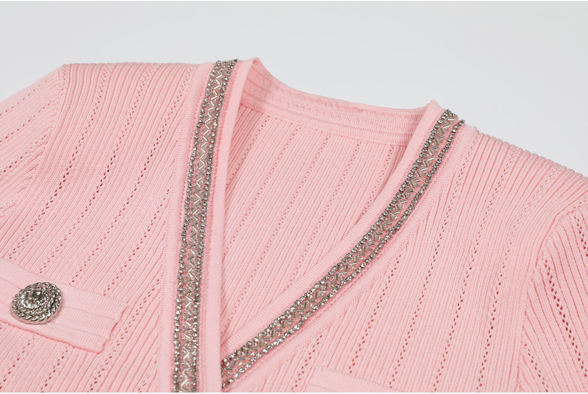 25ss A versatile and slimming beaded hip-hugging dress