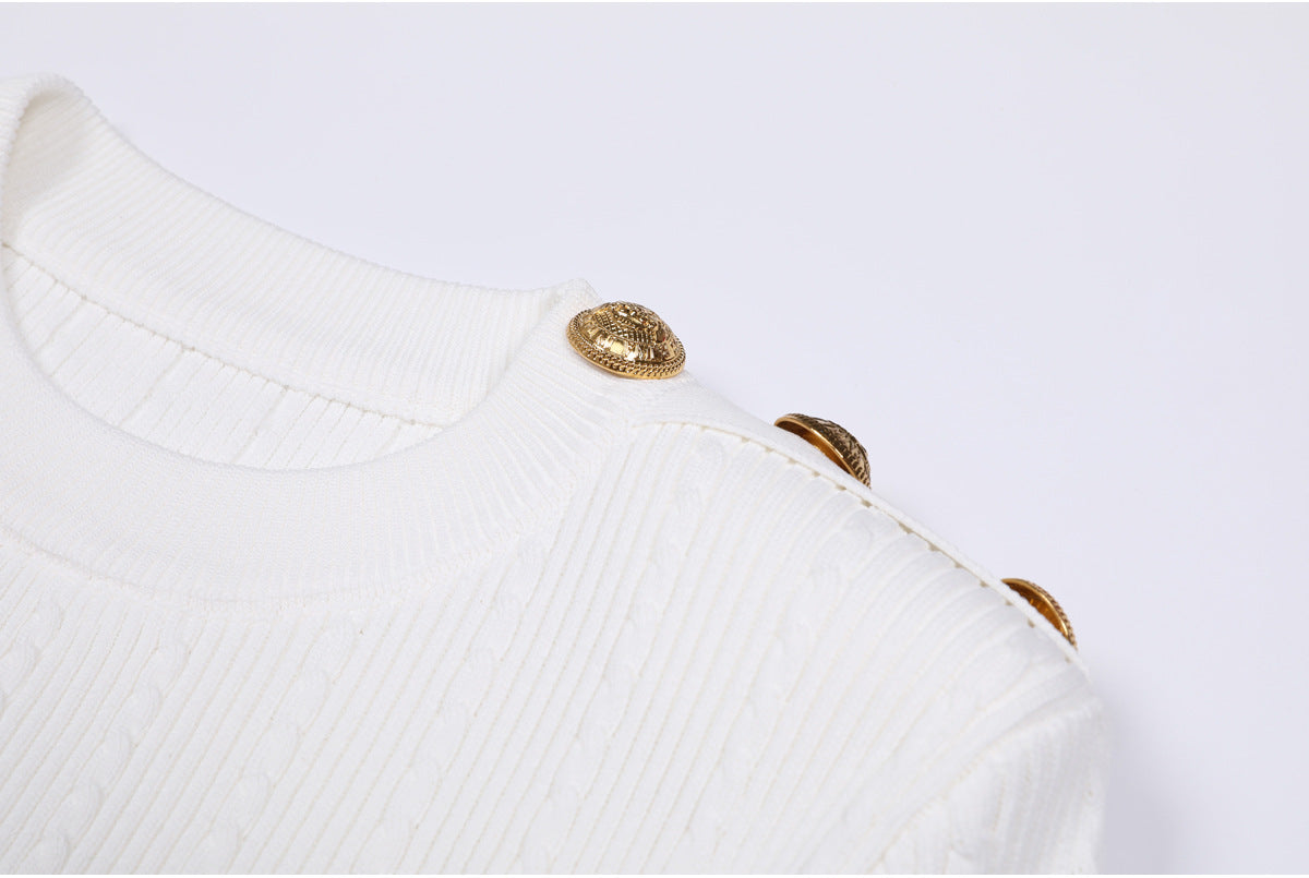 25ss A versatile wool blend knitted sweater for spring and autumn