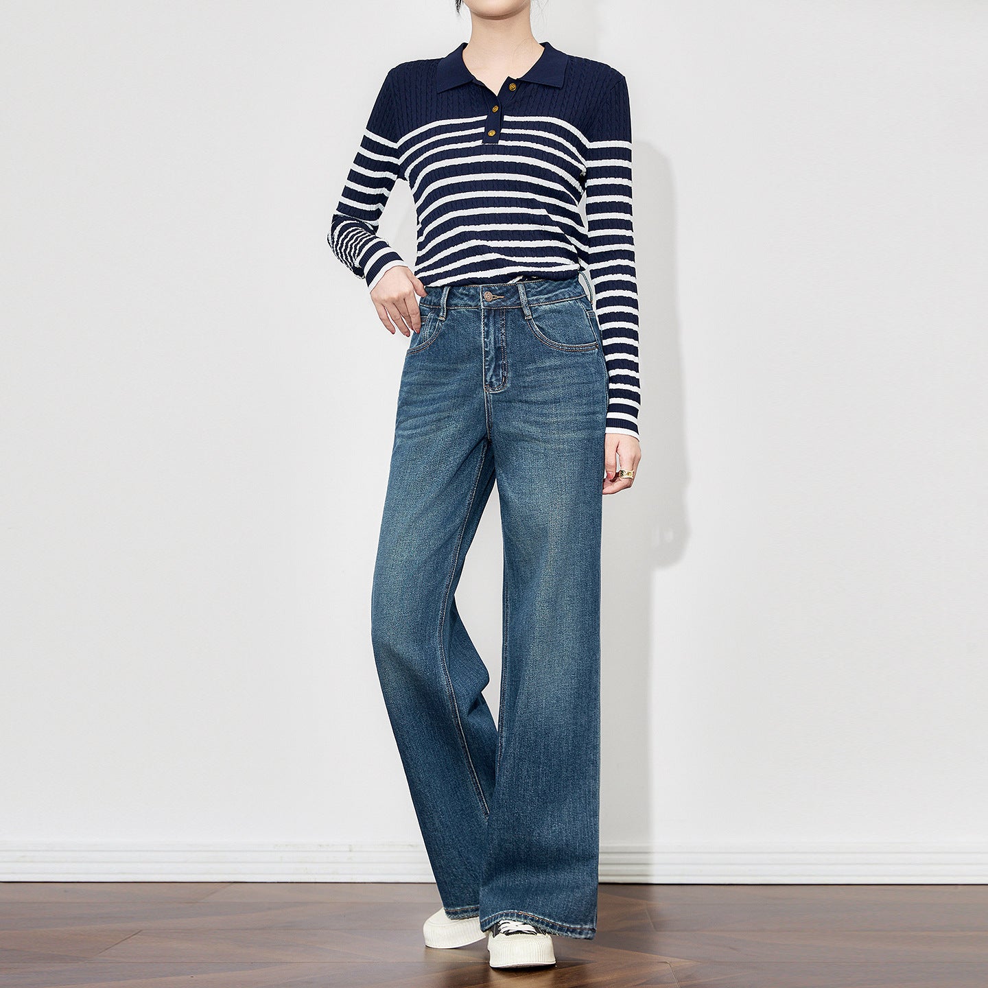 25ss Four-sided washable Tencel casual high-waisted wide-leg pants