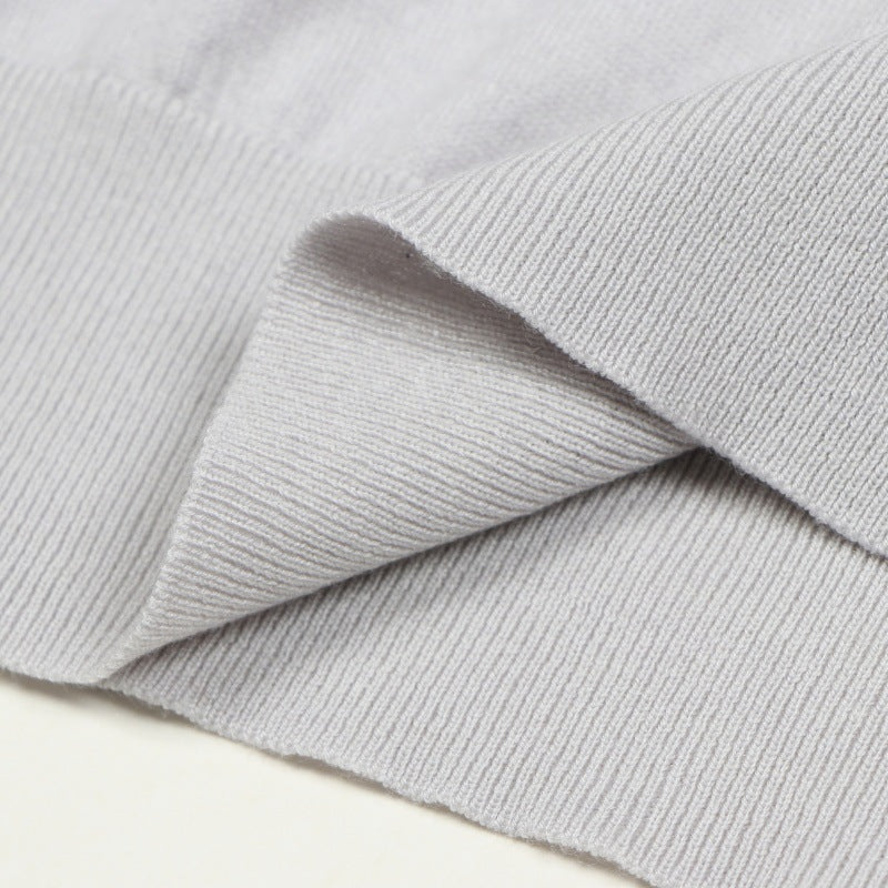 25ss Autumn and winter polo collar Tencel wool knitted sweater