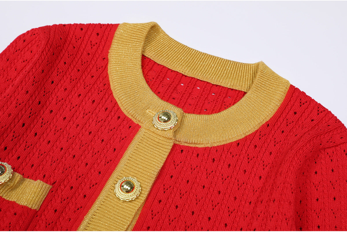 25ss Short European and American knitted dresses for autumn and winter