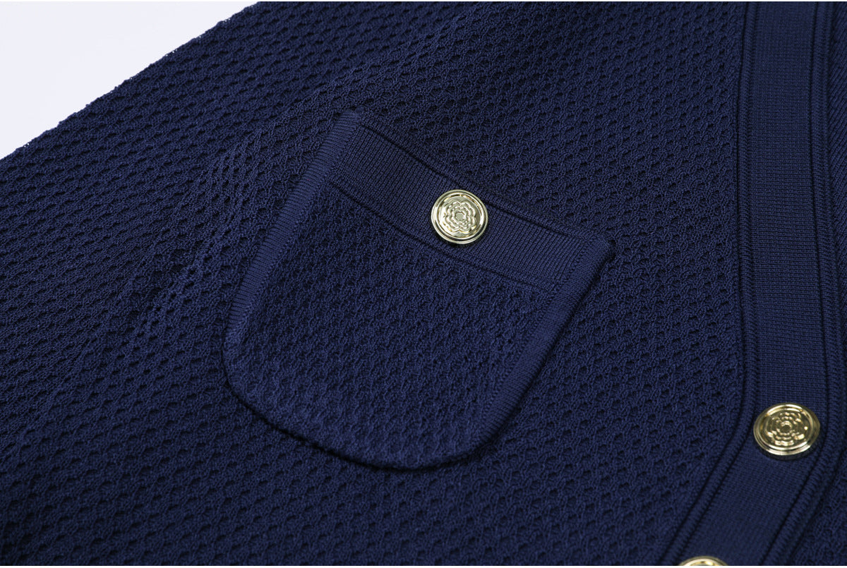 25ss A slimming knitted sweater coat for socialite