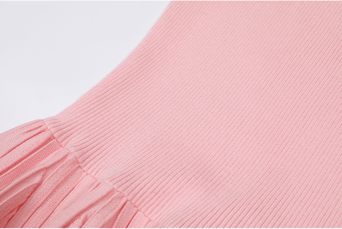 25ss Knitted dress for European and American socialites