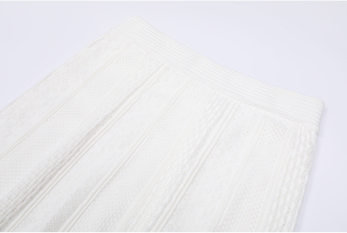 25ss Spring and Autumn knitted lady cardigan suit dress