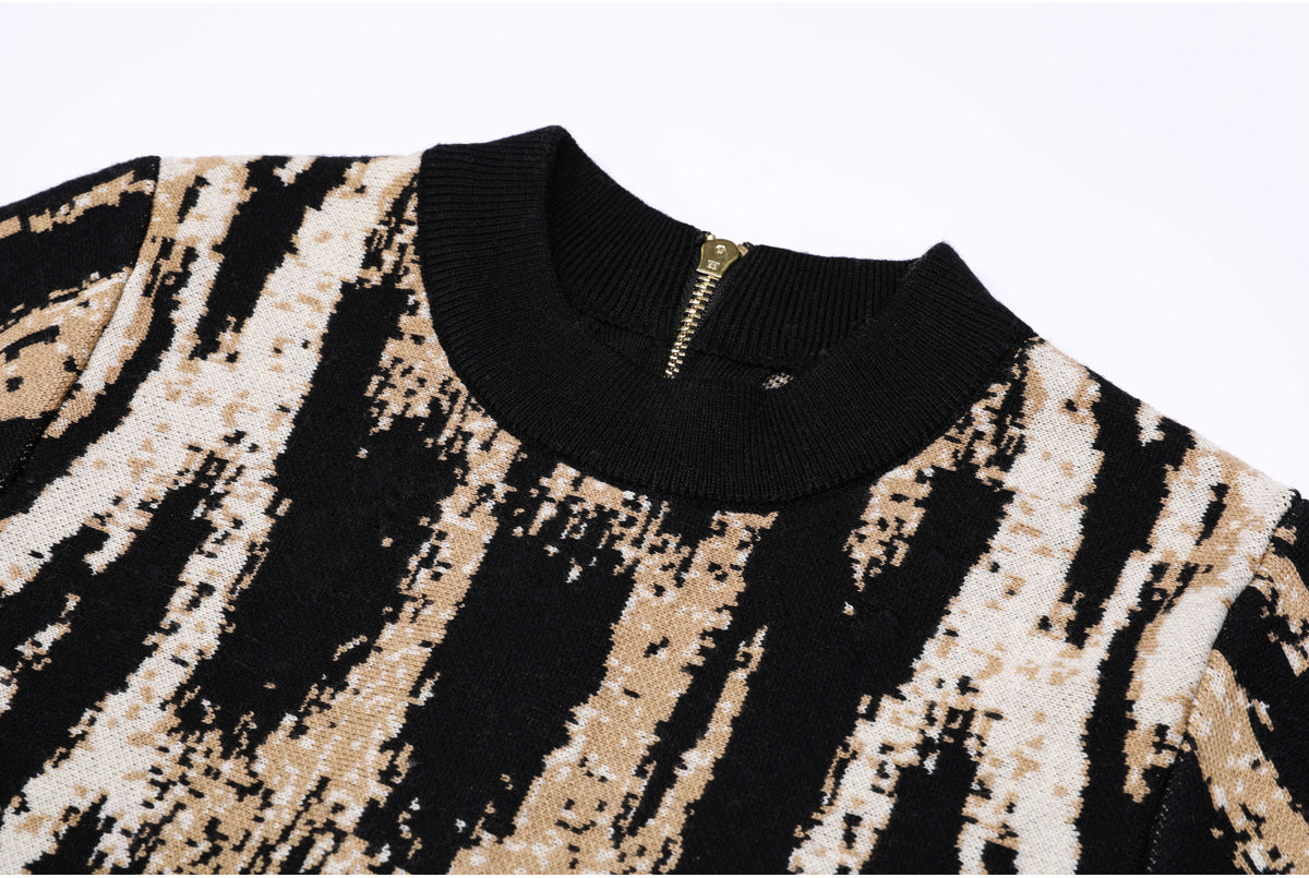 25ss European and American fashionable knitted suit dress