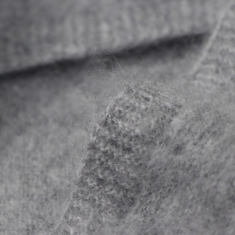 25ss Cashmere brushed hooded knitted sweater for autumn and winter