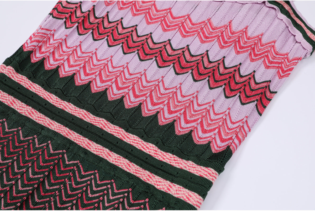 25ss A sleeveless knitted dress for socialite