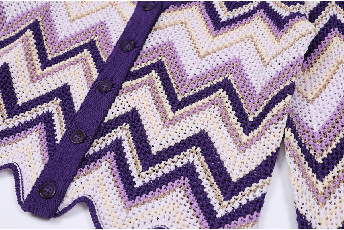 25ss Slimming long-sleeved knitted sweater coat