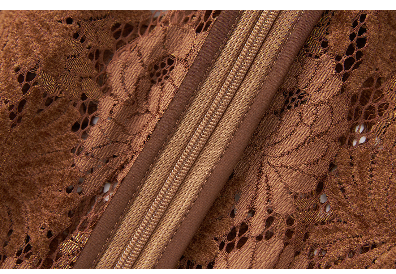 25ss Autumn new Chinese-style retro jacquard Chenille lace vest