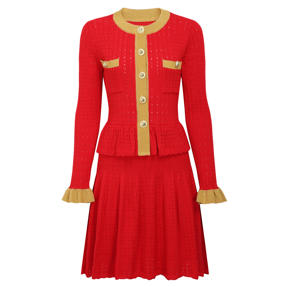 25ss Short European and American knitted dresses for autumn and winter