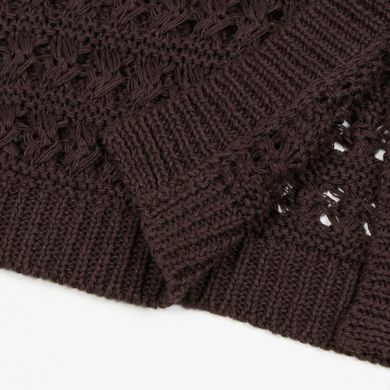 25ss Old Qian style's high-end autumn and winter knitted cardigan