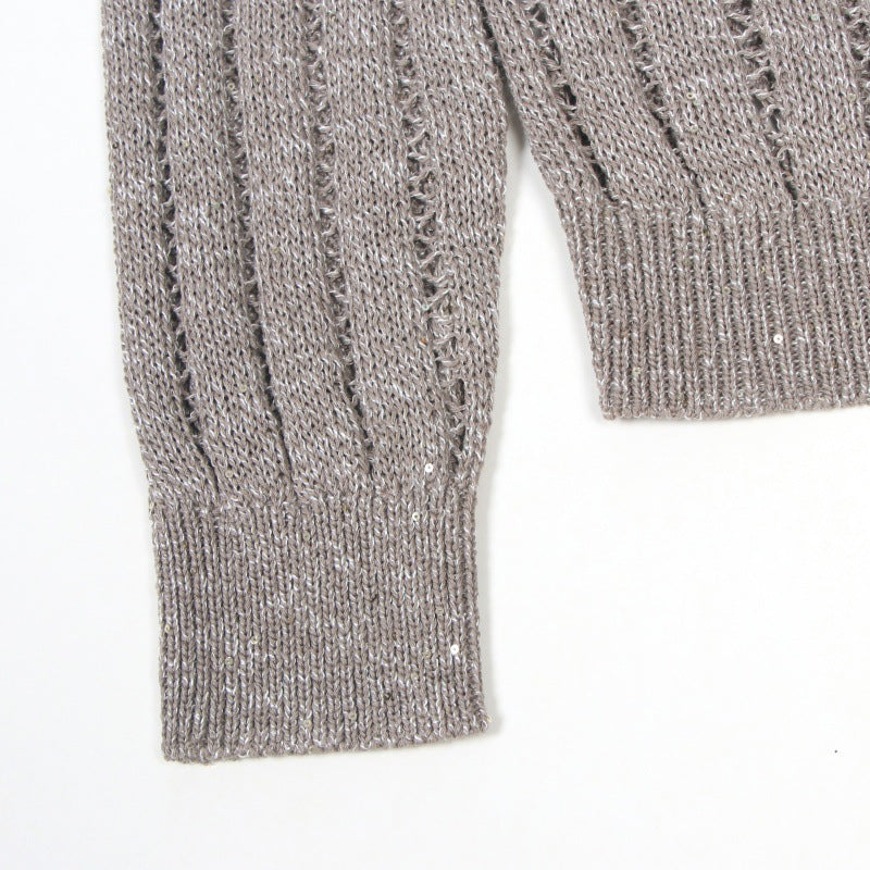 25ss Old Qianfeng autumn and winter linen and cotton knitted sweater