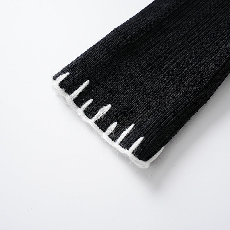 A high-quality knitted cardigan jacket