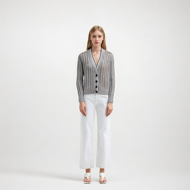 25ss Old Qianfeng autumn and winter linen and cotton knitted sweater