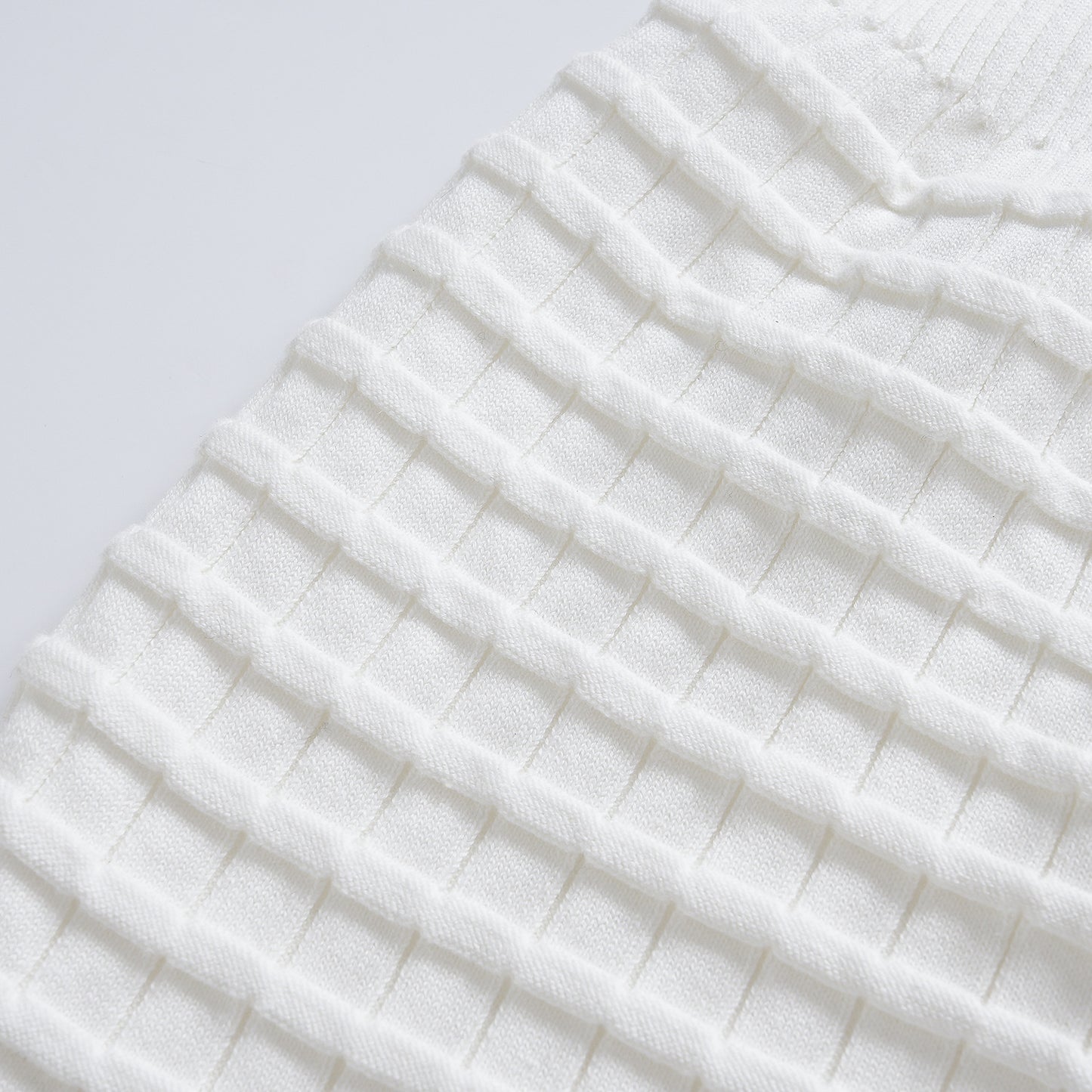 French - Style Logo - Embellished Grid - Paneled Sleeveless Knit Dress