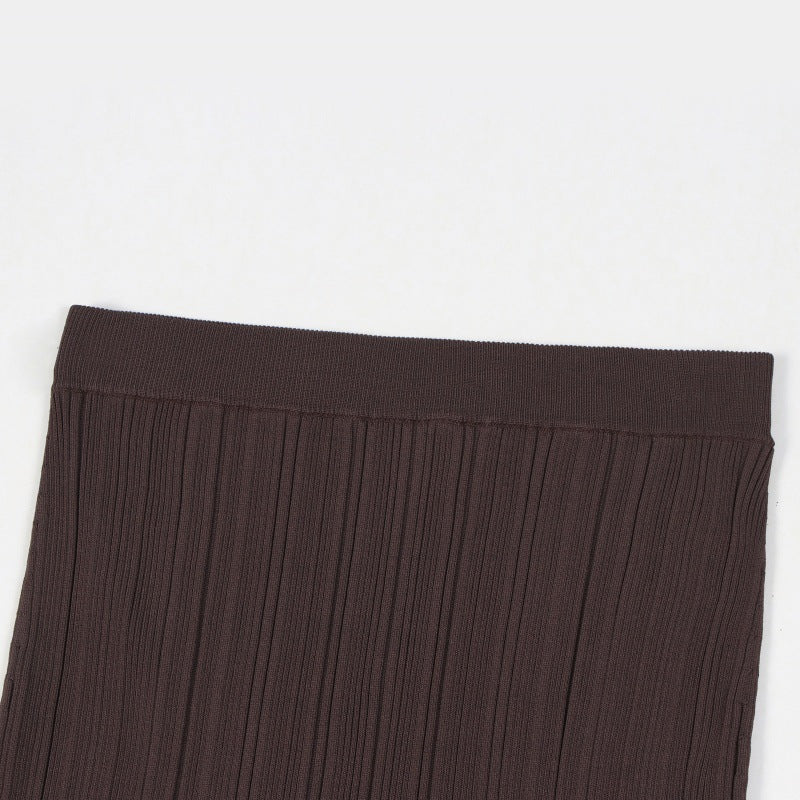 25ss Autumn and winter knitted high-waisted skirt casual set