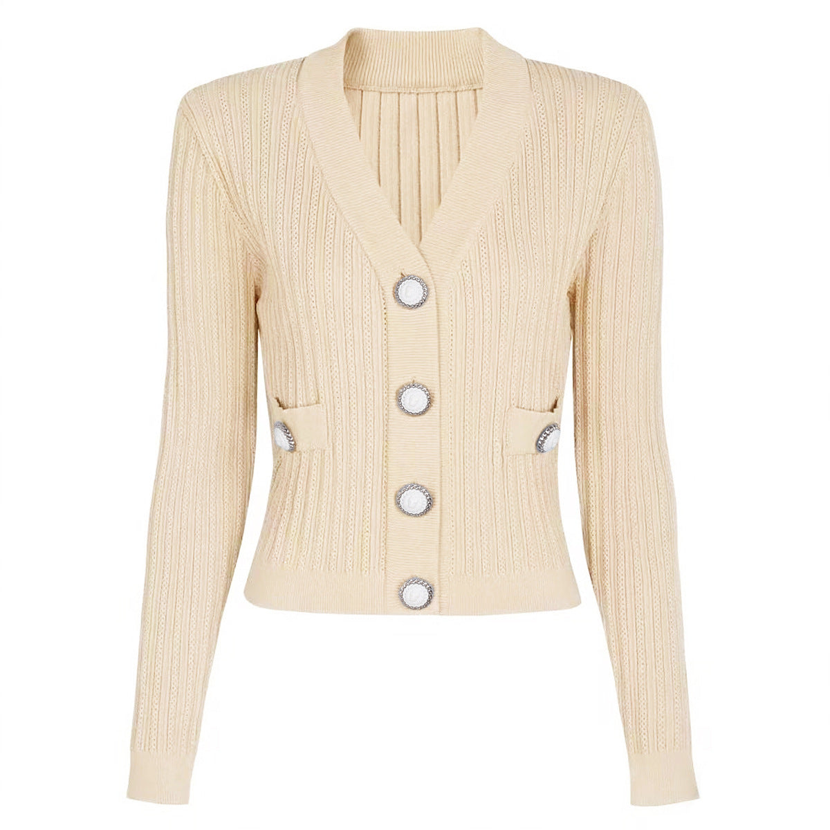 25ss European and American spring and autumn knitted sweater coat