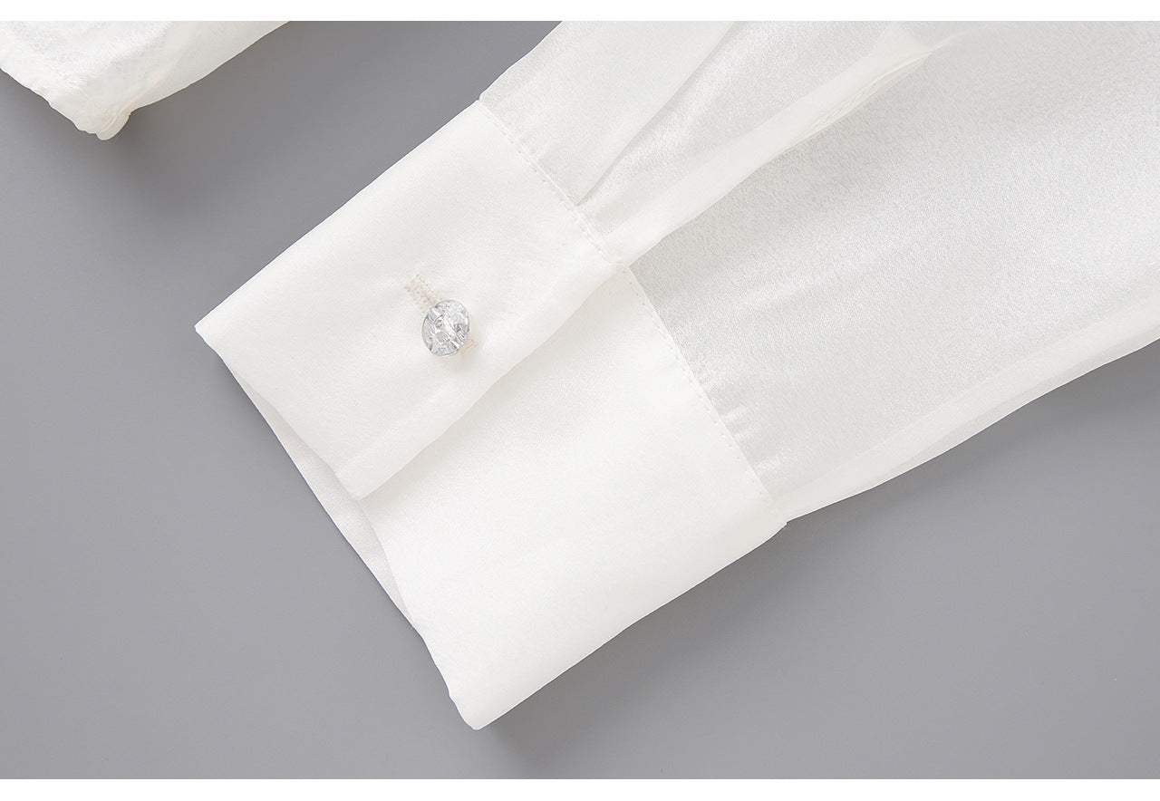 25ss A lace organza shirt for a rich and noble lady