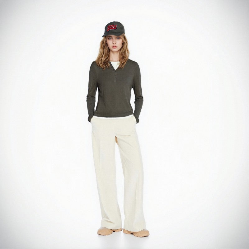 25ss Elegant lady's autumn and winter wool knitted sweater